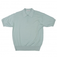  ISSEY MIYAKE MEN Conceal Zipper Polo Shirt Sky blue M