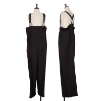  Jean-Paul GAULTIER CLASSIQUE Wool Suspender Pants (Trousers) Black 40