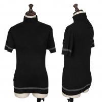  Jean-Paul GAULTIER FEMME Rayon Blend Turtle Neck Knit Top (Jumper) Black 40