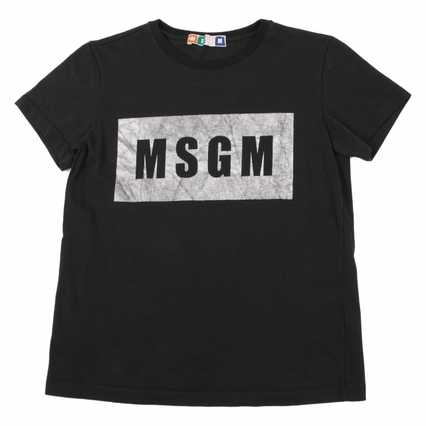 エムエスジーエムMSGM ロゴプリントTシャツ 黒XS