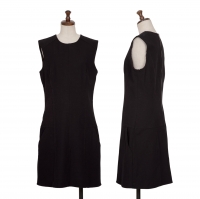  HELMUT LANG Rayon Cotton Sleeveless Stretch Dress Black 4