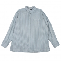  ISSEY MIYAKE MEN Pigment Print Stripe Long Sleeve Shirt Sky blue,Grey 4