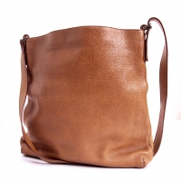  HIROFU Leather Shoulder Bag Brown 