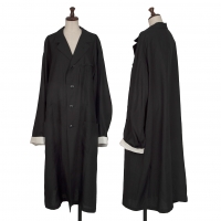  REGULATION yohji yamamoto Pocket Layered Design Coat Black 4