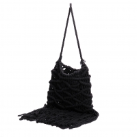  KAYO NAKAMURA by Y’s Braid Fringe Shoulder Bag Black 