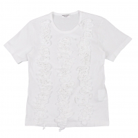  robe de chambre COMME des GARCONS Frill Pasted T Shirt White S-M