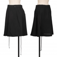  COMME des GARCONS Wool Cut-off Drawstring Skirt Black M