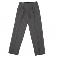  Y's for men Wool Blend Herringbone Striped Pants (Trousers) Grey 4