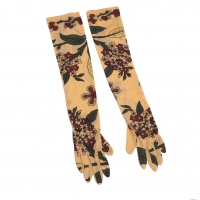  COMME des GARCONS Floral Mesh Long Gloves Cream 