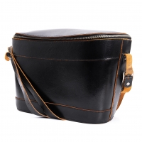  COMME des GARCONS Leather Zipper Shoulder Bag Black 
