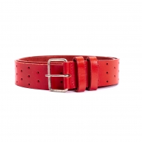  robe de chambre COMME des GARCONS Leather Hole Design Belt Red 68