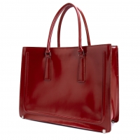  Jean-Paul GAULTIER Leather Tote Bag Red 
