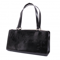  Jean Paul GAULTIER New Rose Handbag Black 