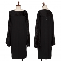  Maison Margiela Different Material Switching Knit Dress Black M