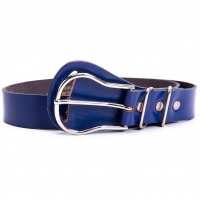  tricot COMME des GARCONS Buckle Design Leather Belt Blue 68