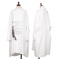  Yohji Yamamoto collections Printed Long Shirt White 1