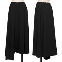  REGULATION Yohji yamamoto Cotton Asymmetry Pants Skirt Black 2