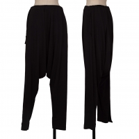 Yohji Yamamoto FEMME Cotton Cutting Dropped Crotch Pants (Trousers) Black 2