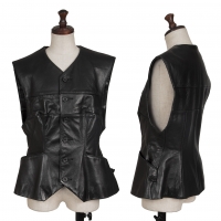  Yohji Yamamoto FEMME Cowhide Vest (Waistcoat) Black S