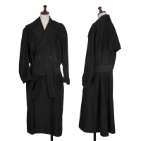  Yohji Yamamoto FEMME Mohair Silk Coat Black 2