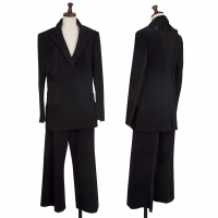  Yohji Yamamoto FEMME Switching Outseam Design Jacket & Pants Black 1