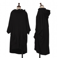 Y's Raglan Sleeves Hooded Dress Black 2