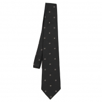  COMME des GARCONS HOMME Square Jacquard Silk Tie Black 
