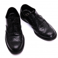  COMME des GARCONS HOMME Wing Tip Leather Shoes Black US About 7