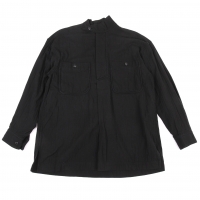  ISSEY MIYAKE MEN Cotton Gauze Pullover Shirt Black M