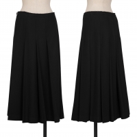  Yohji Yamamoto NOIR Wool Cut-off Pleated Skirt Black 2