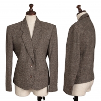  KENZO Wool Lining Striped Jacket Brown S