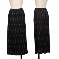  PLEATS PLEASE Floral Embroidery Skirt Black 2