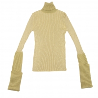  Jean Paul GAULTIER HOMME Glitter Rib Knit Sweater Gold 48