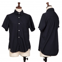  COMME des GARCONS Poly Short Sleeve Shirt Navy XS