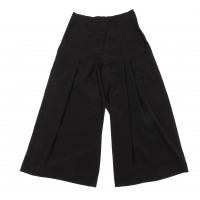  Y's Polyester Blended Wide Pants (Trousers) Black 2