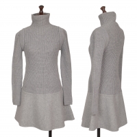  EPOCA Hem Flare Wool Knit Tunic (Jumper) Grey 38