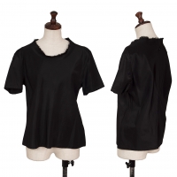  Yohji Yamamoto NOIR Nylon Blend Cut-off Design T Shirt Black 3