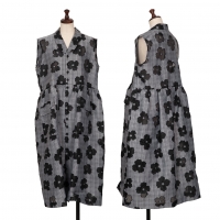  tricot COMME des GARCONS See-through Floral Woven Dress Grey M