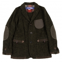 JUNYA WATANABE MAN COMME des GARCONS Elbow Patch Tweed Jacket Forest green XS