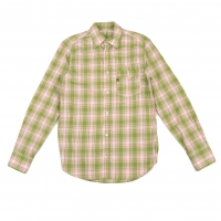  MAURO GRIFONI Checker Long Sleeve Shirt Yellow-green S