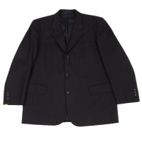  COMME des GARCONS HOMME Stripe Wool Jacket Black L