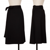  CELINE Wool Wrap Skirt Black 36