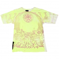  MEADHAM KIRCHHOFF Graphic Paited T Shirt Yellow M-L