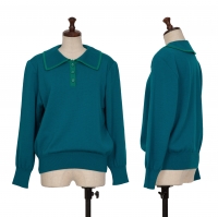  Yves Saint Laurent Wool Knit Polo Shirt (Jumper) Green M