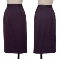  Yves Saint Laurent Wool Skirt Purple L