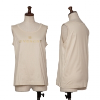  GIVENCHY Logo Embroidery Sleeveless Shirt Beige M