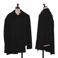  COMME des GARCONS Wool Cutting Asymmetry Jacket Black XS