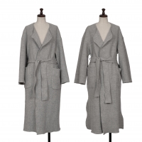  SLOBE IENA Wool Blend Reversible Coat Grey F