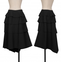  COMME des GARCONS Wool Tiered Skirt Black M
