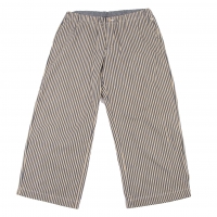  45rpm Indigo Dyed Cotton Stripe Pants (Trousers) Sky blue,Cream 4